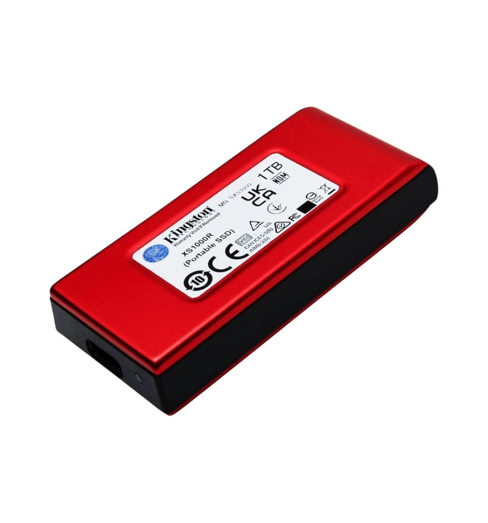 Kingston SSD 1TB XS1000 Red External USB 3.2 Gen 2 Portable Solid State Drive