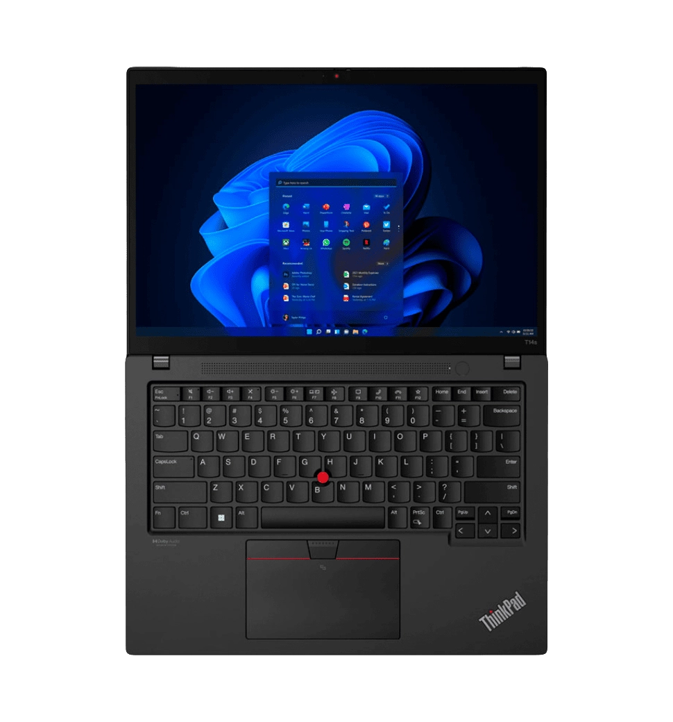 Ноутбук 14" Lenovo ThinkPad T14s AG (21BR00DURA)/Intel i7-1260P/32GB/1TB SSD/Intel Iris Xe/DOS/Black
