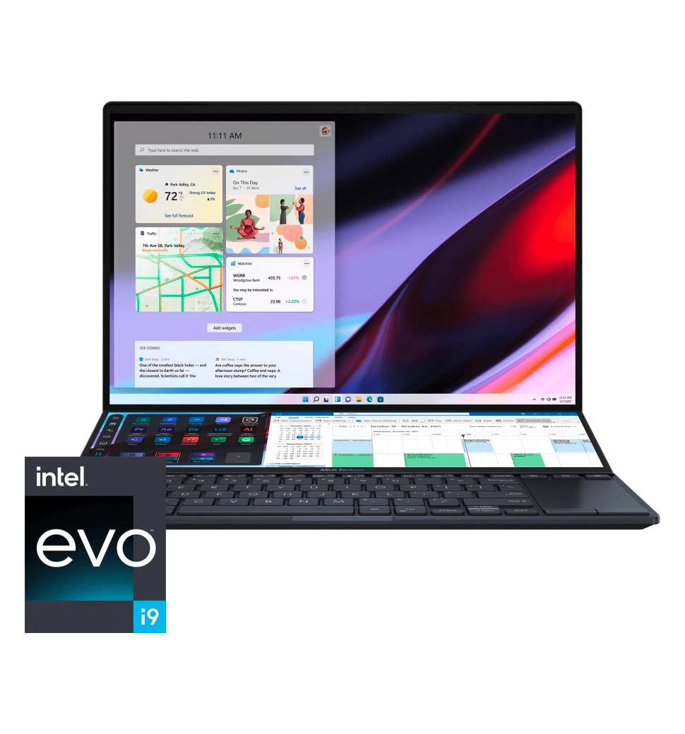 Ноутбук 14.5" ASUS Zenbook Pro 14 Duo OLED UX8402VV-P1046/Intel i9-13900H/32GB/2TB SSD/RTX4060-8GB/D