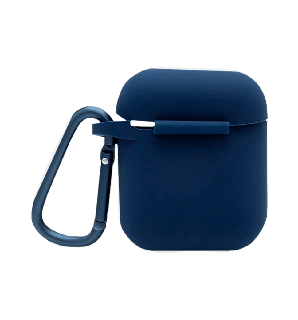 Чохол Blueo Liquid Silicone Case for AirPods with Carbine Midnight Blue