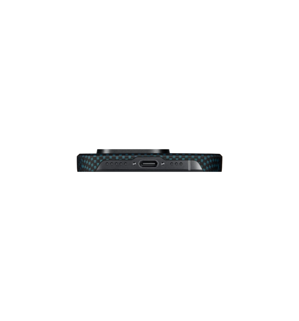 Чехол Pitaka MagEZ Case 4 Twill 1500D Black/Blue for iPhone 15 Pro (KI1508P)
