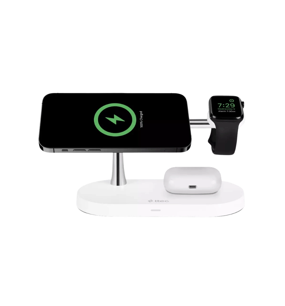 БЗУ Ttec AirCharger Quattro M 4in1 LED Білий(2KS26B)