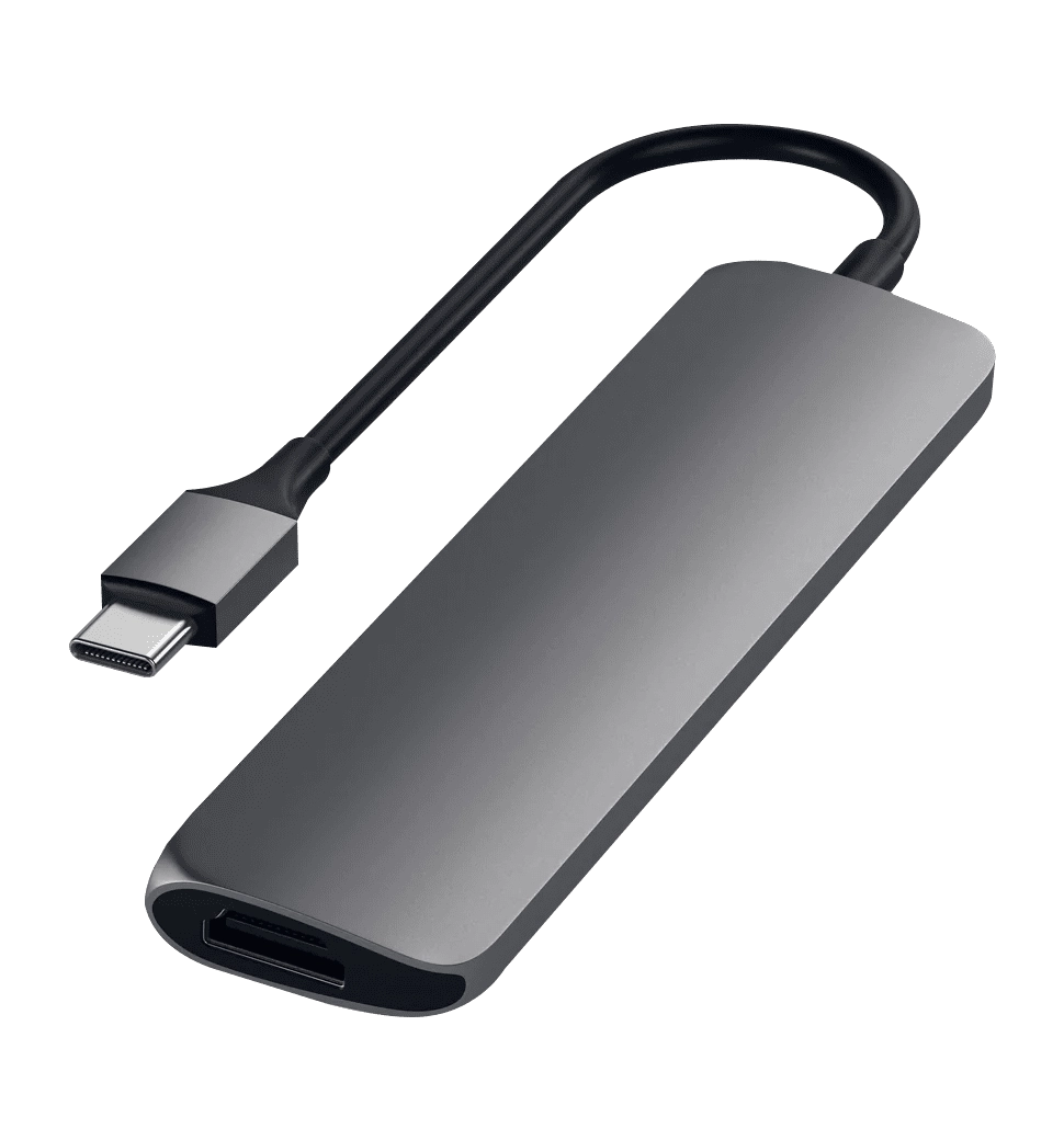 Xaб Satechi Aluminum Type-C Slim Multi-Port Adapter 4K Space Gray (ST-CMAM)