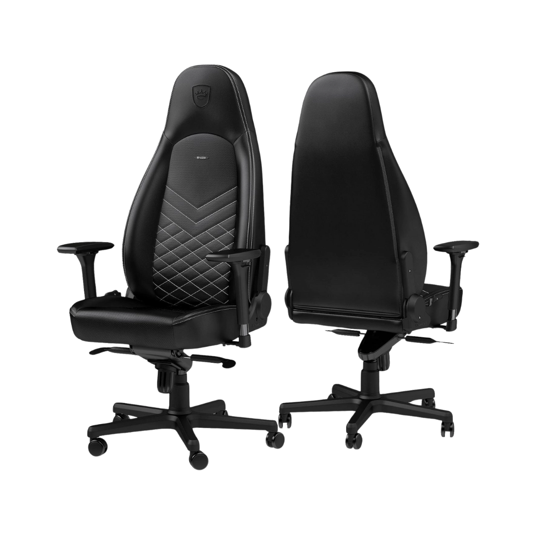 Кресло Noblechairs ICON Black/Platinum White