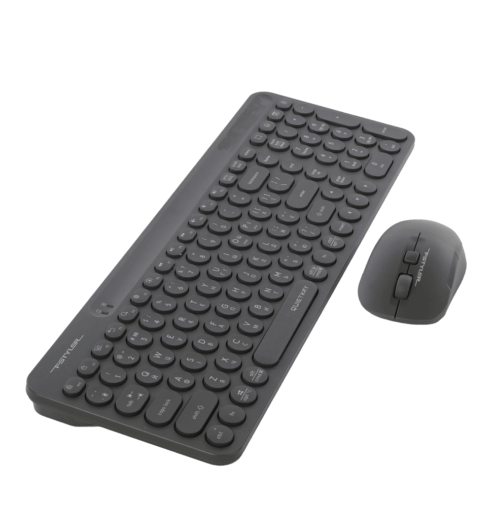 Комплект бездротовий, клавіатура з мишою, A4Tech Fstyler FG3300 Air2 (Grey), сірий колір