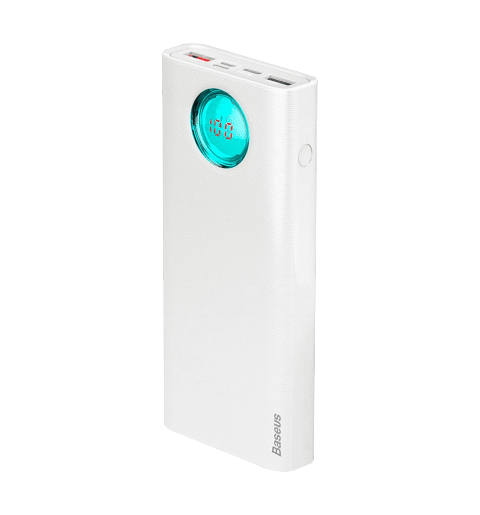 Доп батерея Baseus Amblight Digital Display PD3.0+QC3.0 18W 20000mAh White (PPALL-LG02)