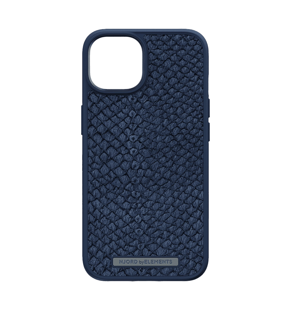 Чехол Njord Salmon Leather MagSafe Case Blue для iPhone 14 (NA41SL01)