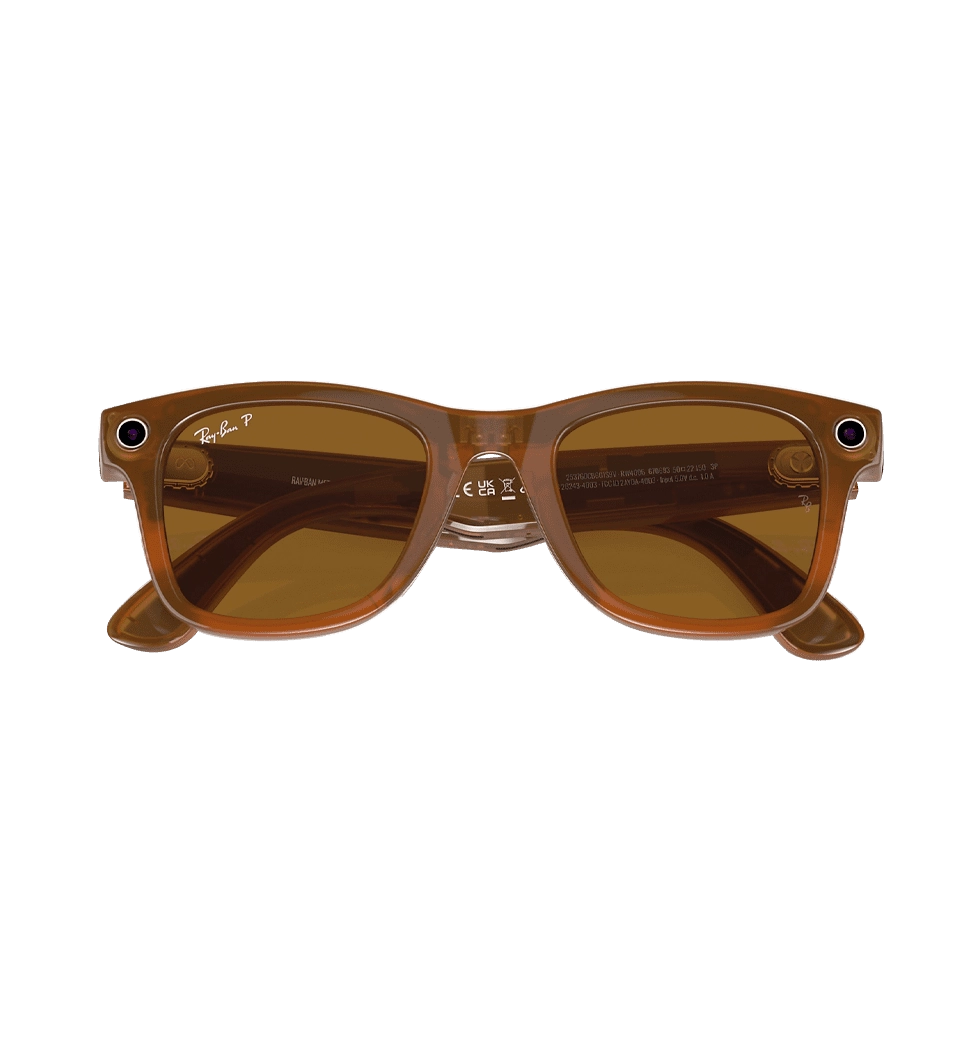 Смарт-очки Ray-Ban Meta Wayfarer Shiny Caramel/Polar Brown size L (RW4006 670683 50-22)