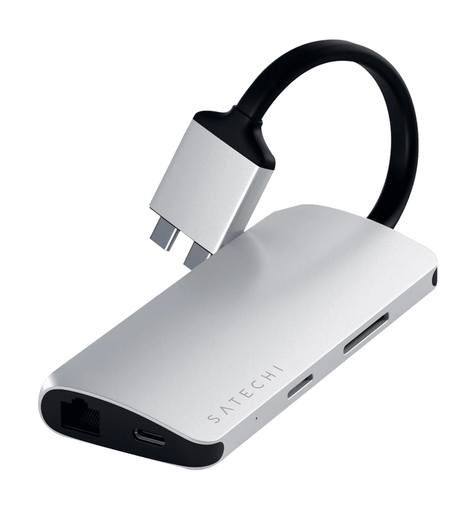 Satechi Aluminum Type-C Dual Multimedia Adapter Silver (ST-TCDMMAS)