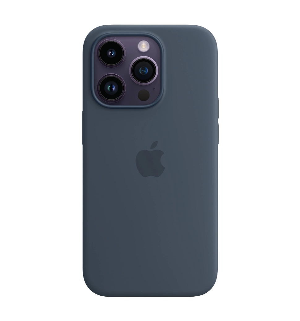 Чехол Силиконовый iPhone 14 Pro Silicone Case with MagSafe Storm Blue (MPTF3)