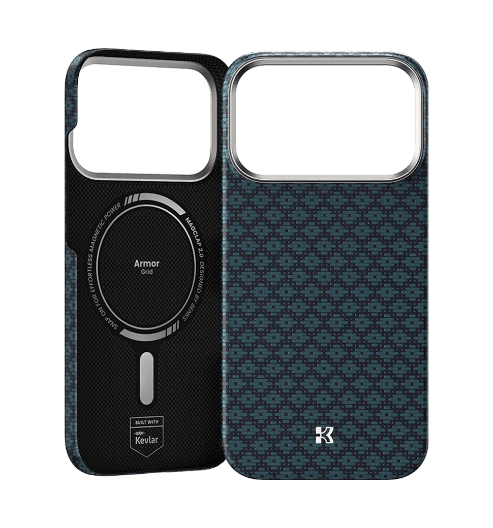 Чохол Benks ArmorGrid Magnetic Case Kevlar® Fiber iP17 Pro Blue-Collector's Edition