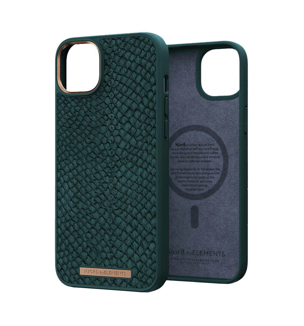 Чохол Njord Salmon Leather MagSafe Case Green for iPhone 14 Plus (NA42SL02)