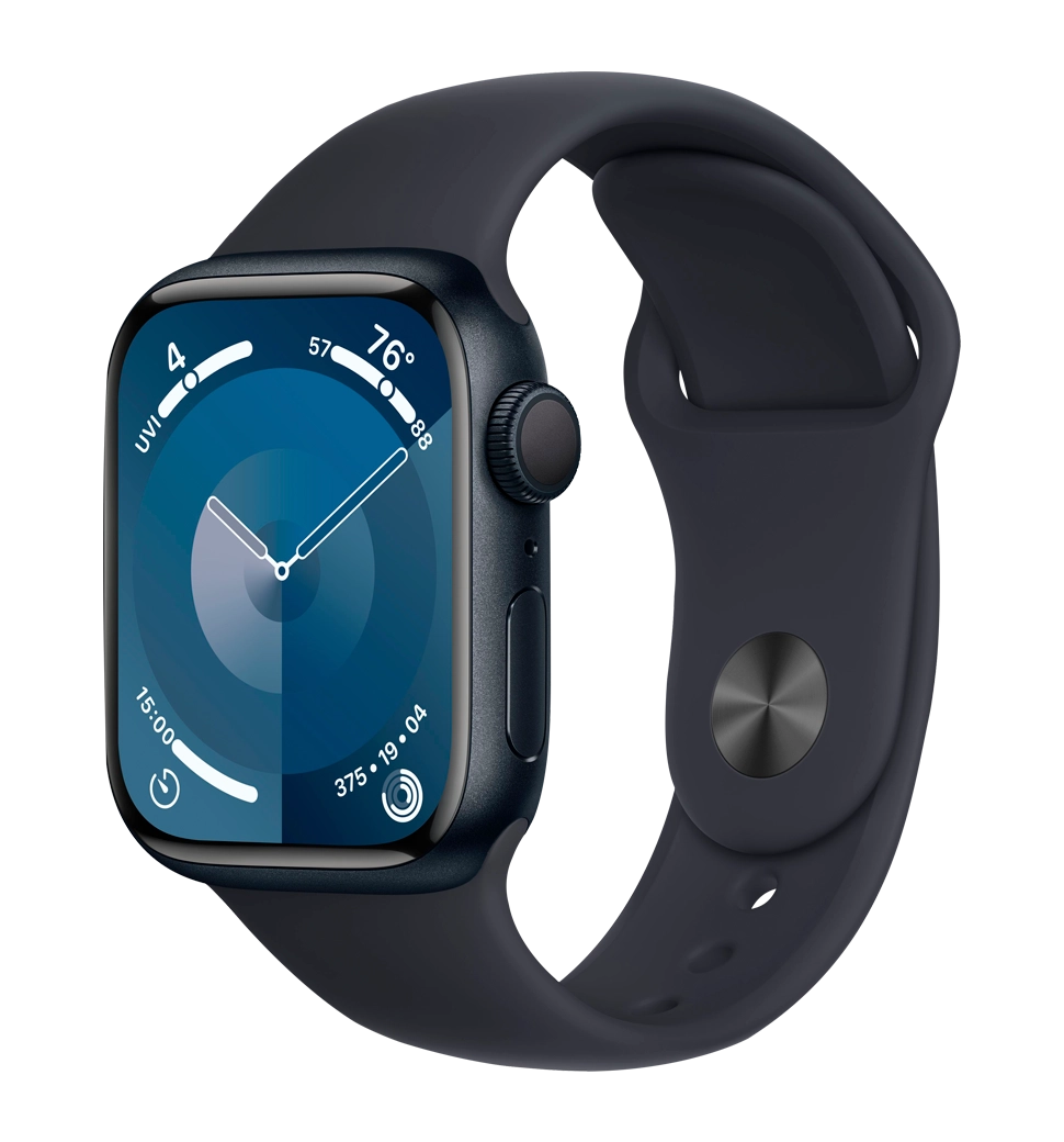 Apple Watch Series 9 45mm Midnight Aluminum Case with Midnight Sport Band S/M (MR993)