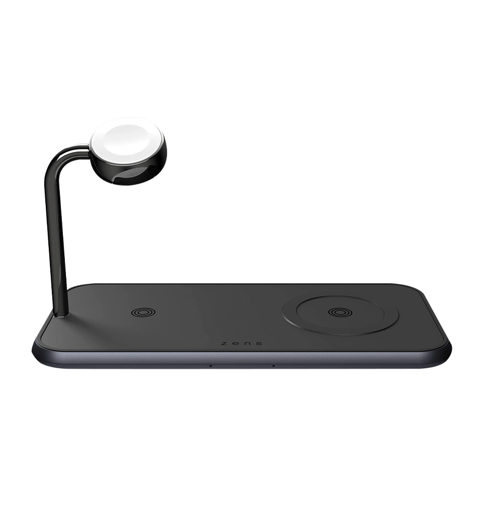 Зарядная станция Zens Dual + Watch Aluminium Wireless Charger Black (ZEDC05BM/00)