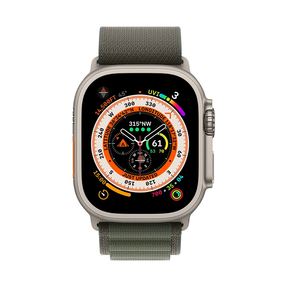 Apple Watch 49mm Ultra Titanium Case Green Alpine Loop - M (MQFN3/MQEW3) БУ