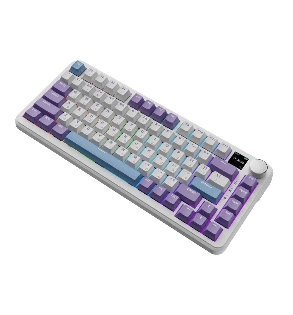 Беспроводная механическая клавиатура Ajazz AK820 MAX Magnetic switches - Purple (AK820MAX-M-PWB)