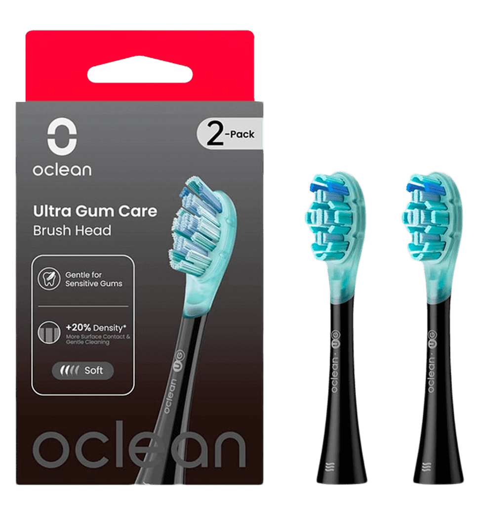Насадка для зубной електрощетки Oclean UG02 B02 Ultra Gum Care Brush Black (2 шт) (6970810553567)