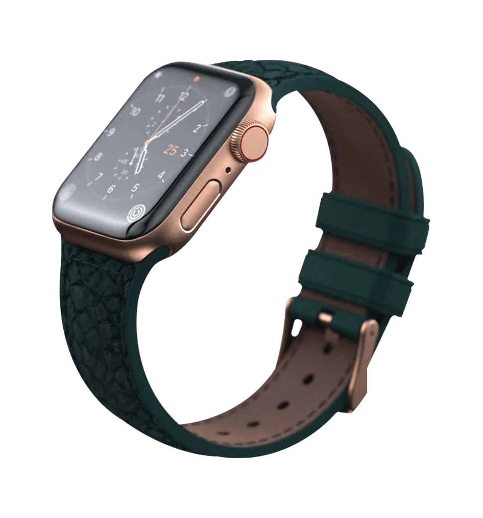 Ремешок Njord Salmon Leather Strap Dark Green для Apple Watch 41mm/40mm (SL14112)