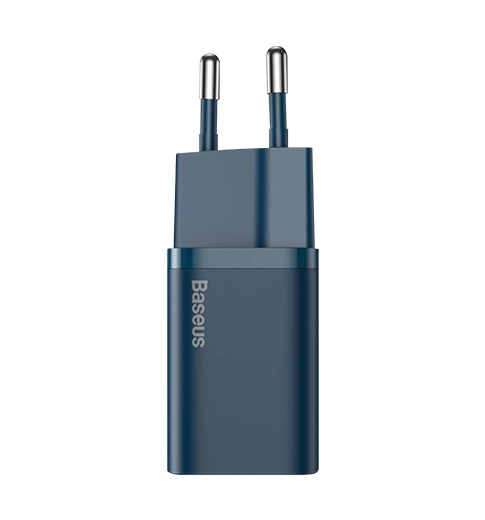 Адаптер Baseus Super Si Quick Charger Type-C 20W with Type-C to Lightning Cable Blue (TZCCSUP-B03) — фото 2