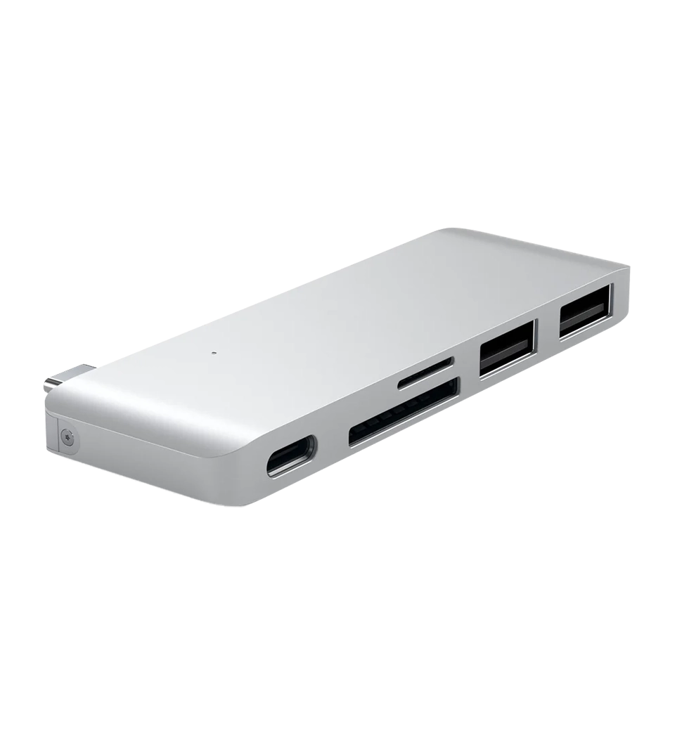 Хаб Satechi Type-C USB 3.0 Passthrough Hub Silver (ST-TCUPS)
