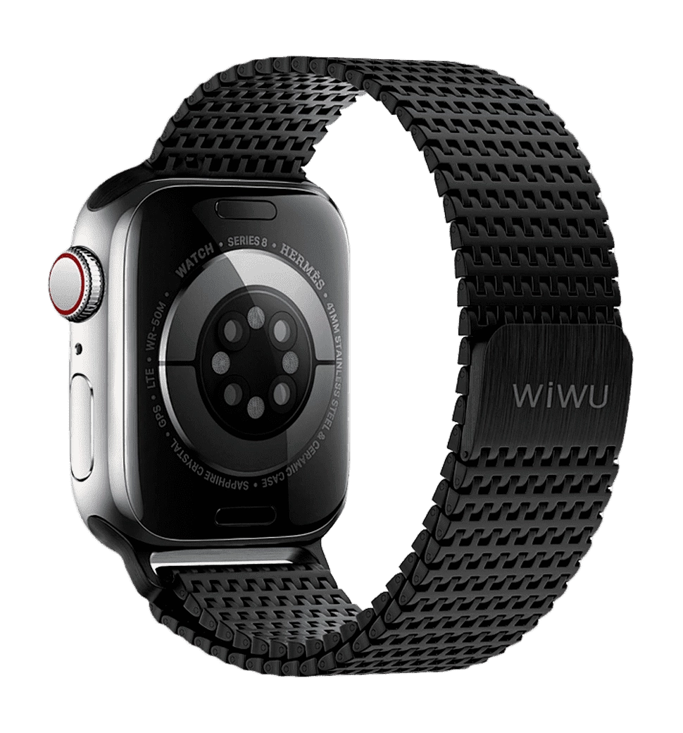 Ремінець Wiwu для Apple Watch 42/44/45/49mm Domino band Black