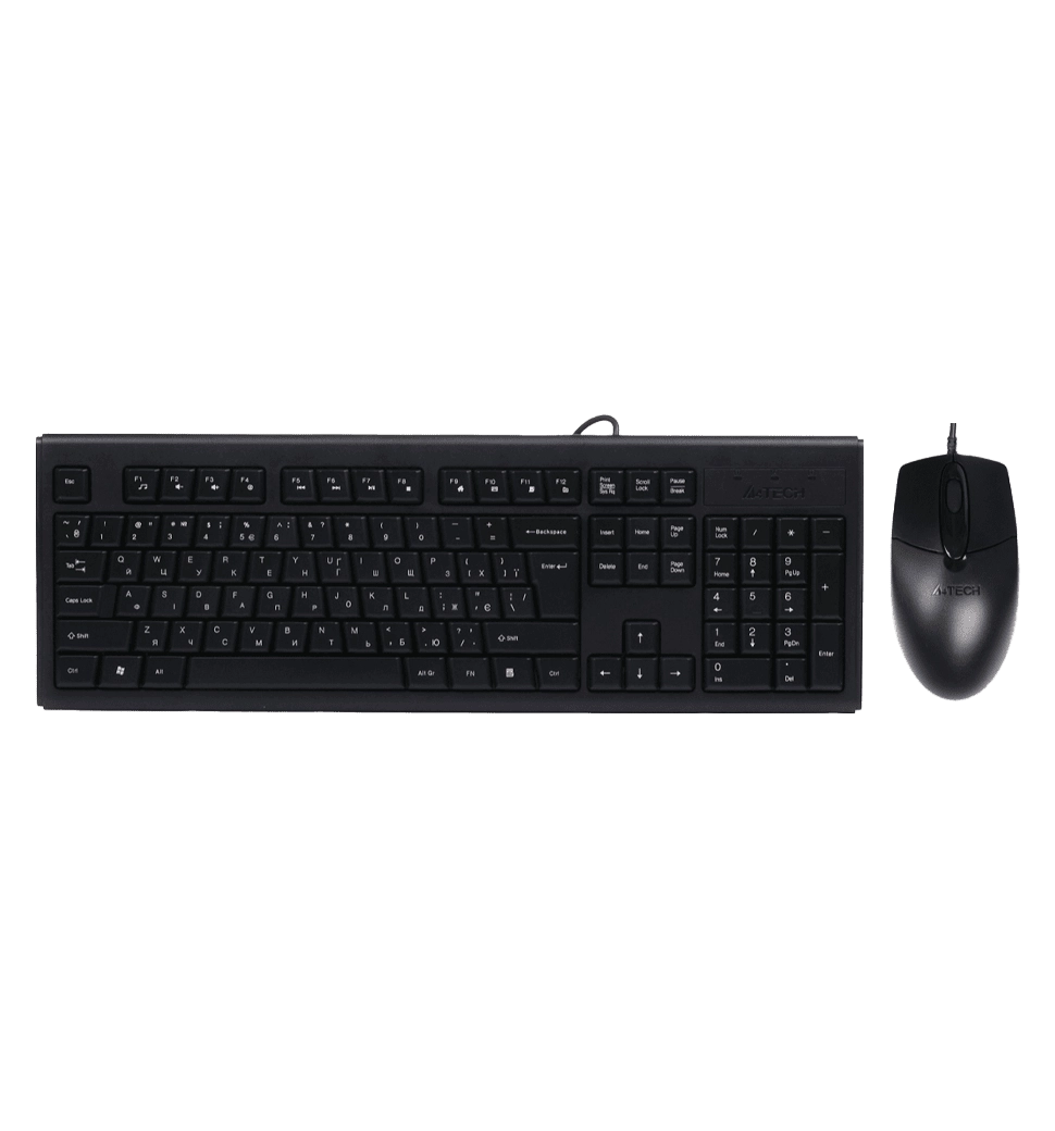 Комплект A4Tech клавіатура+мишка KR-83+OP-720S, USB, Чорна