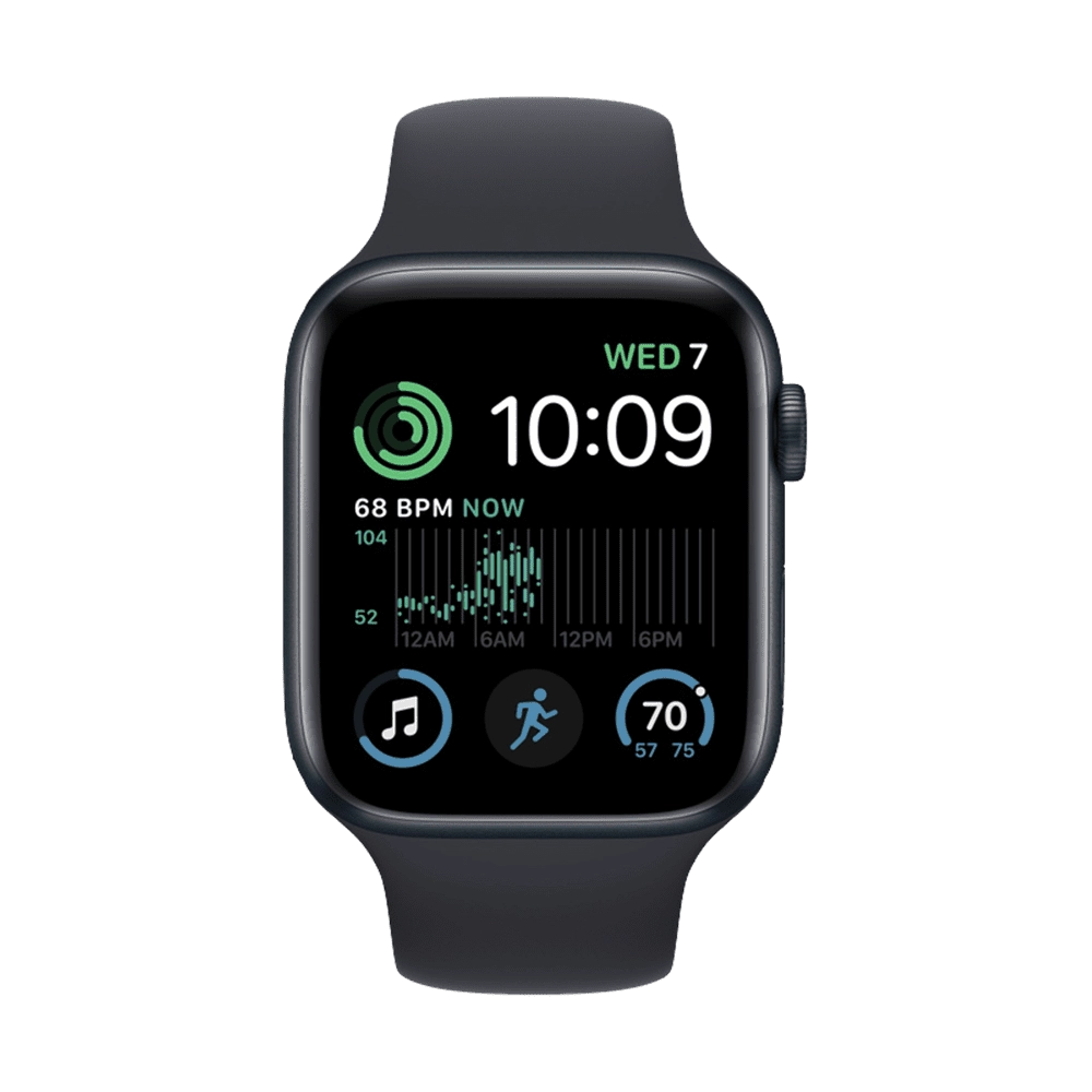 Смарт-годинник Apple Watch SE 2022 44mm Midnight Aluminum Case with Sport Band (MNK03)