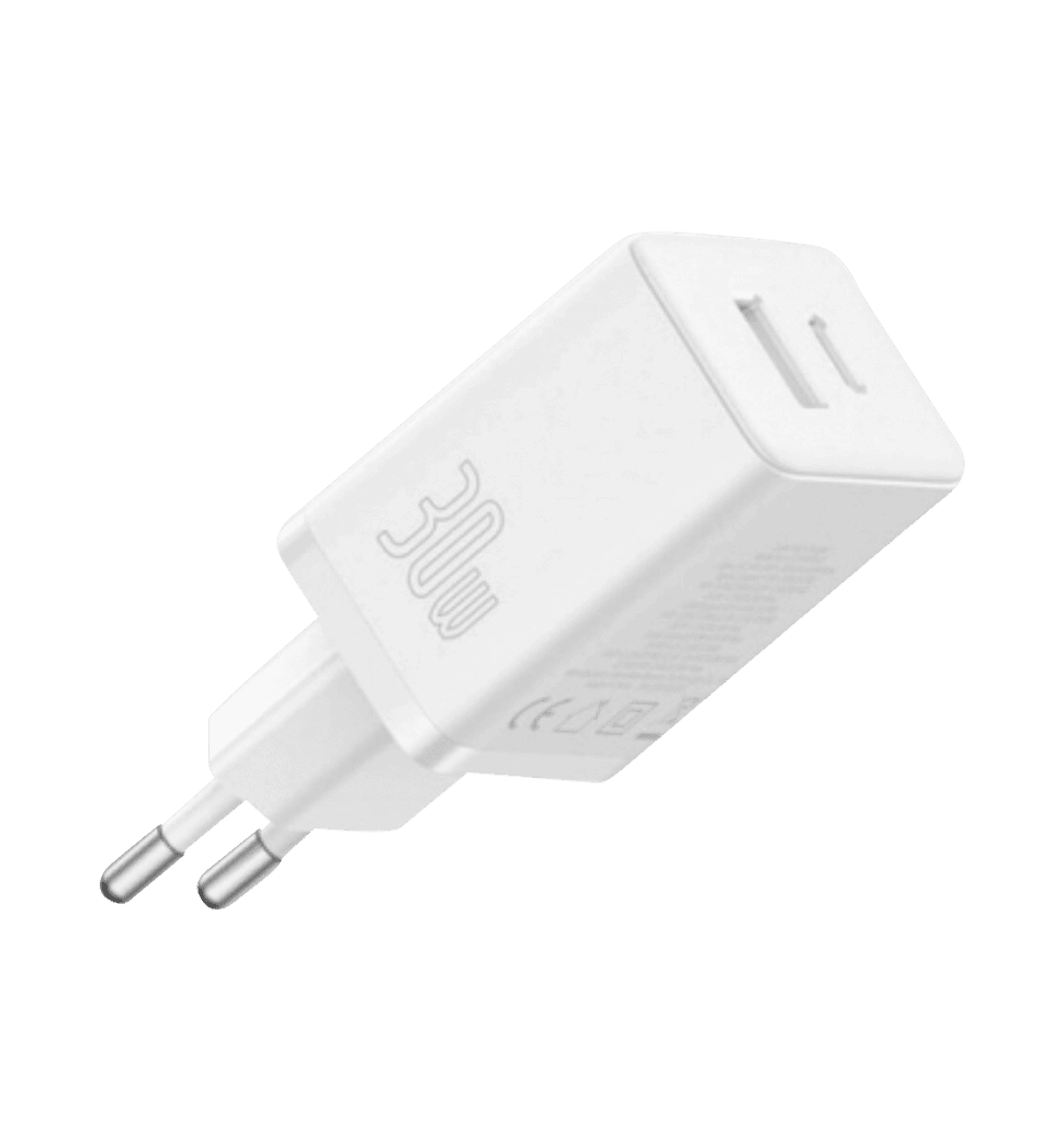 Адаптер Baseus Cube Fast Charger C+U 30W EU Moon White (P10111404213-00)
