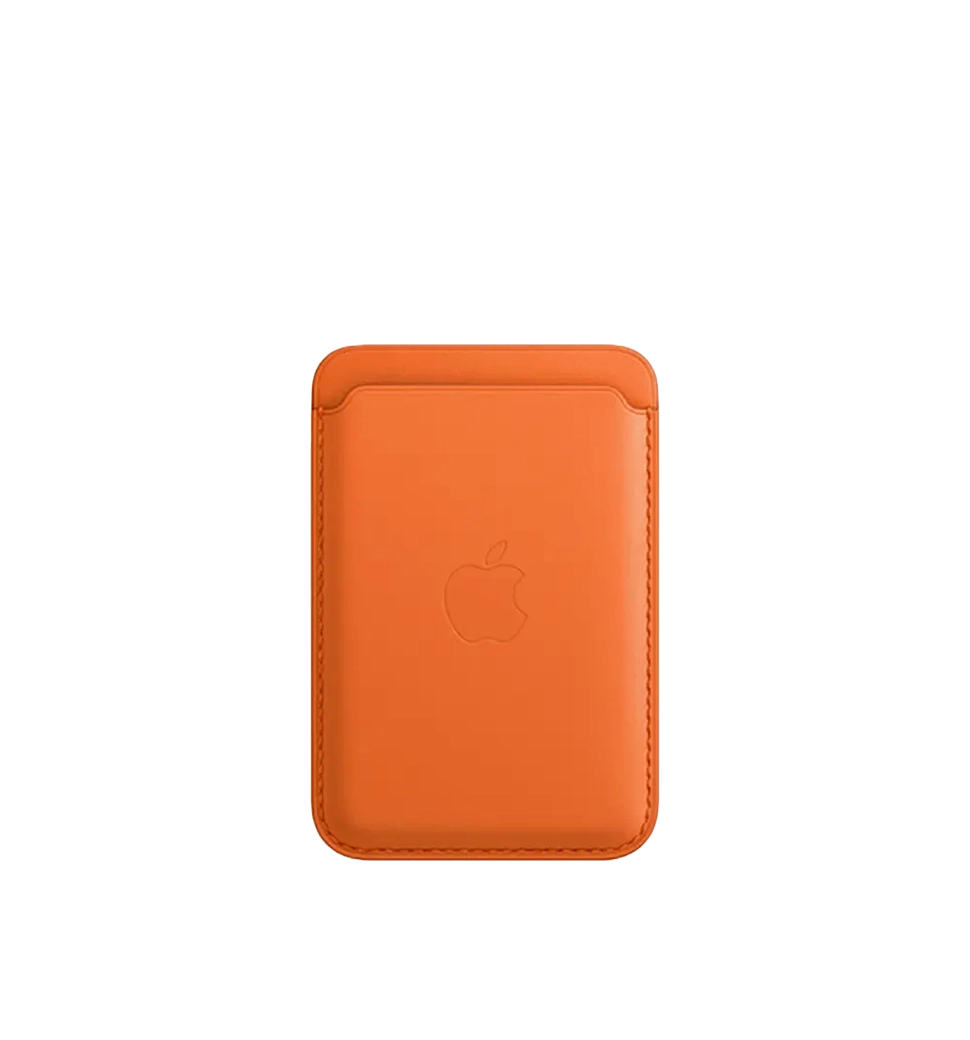 Чохол-гаманець iPhone Leather Wallet with MagSafe - Orange (MPPY3) — фото 1