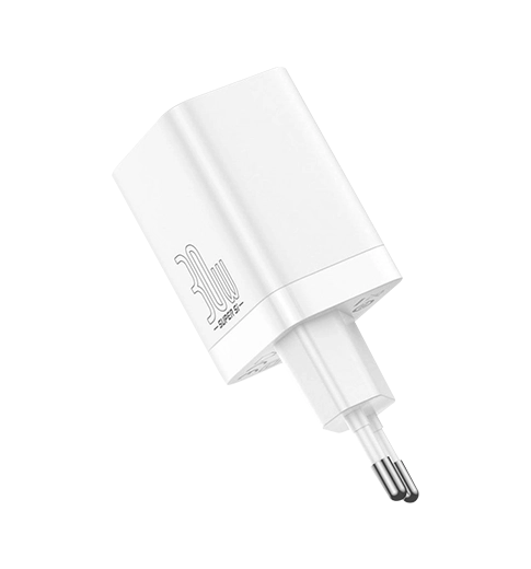 Адаптер Baseus Super Si Pro Quick Charger Type-C+USB 30W White (CCSUPP-E02)