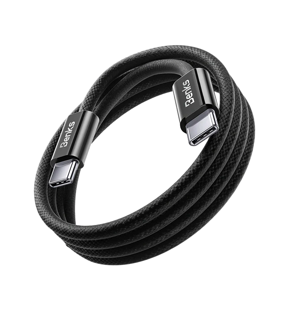 Кабель Benks D46 Type-C/Type-C Black 1m (60W)