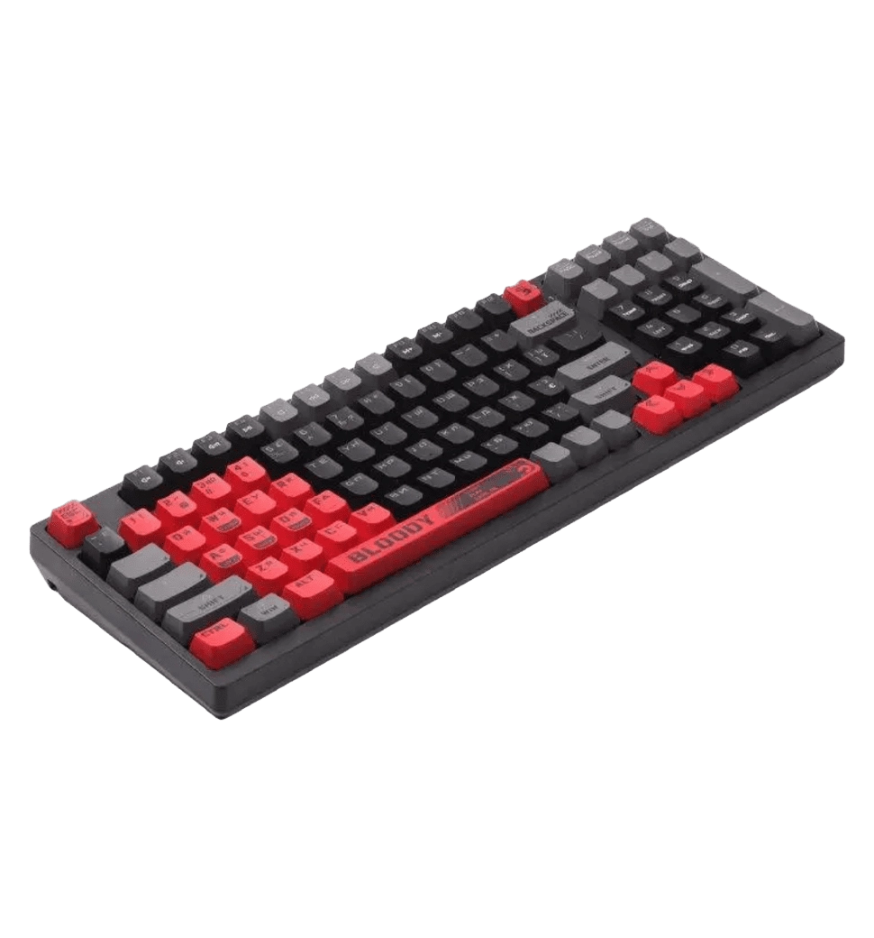 Механічна клавіатура A4Tech S98 (Bloody Red), червоні світчі, RGB підсвічування клавіш, USB, чорний