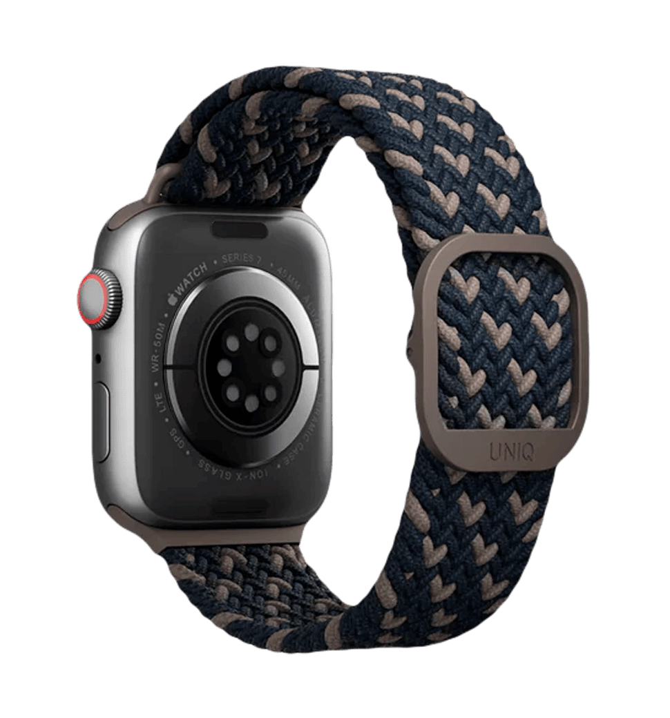 Ремешок Uniq Aspen Braided DE для Apple Watch 49 | 45 | 44 | 42 mm Obsidian Blue (UNIQ-45MM-ASPDEOBLU)