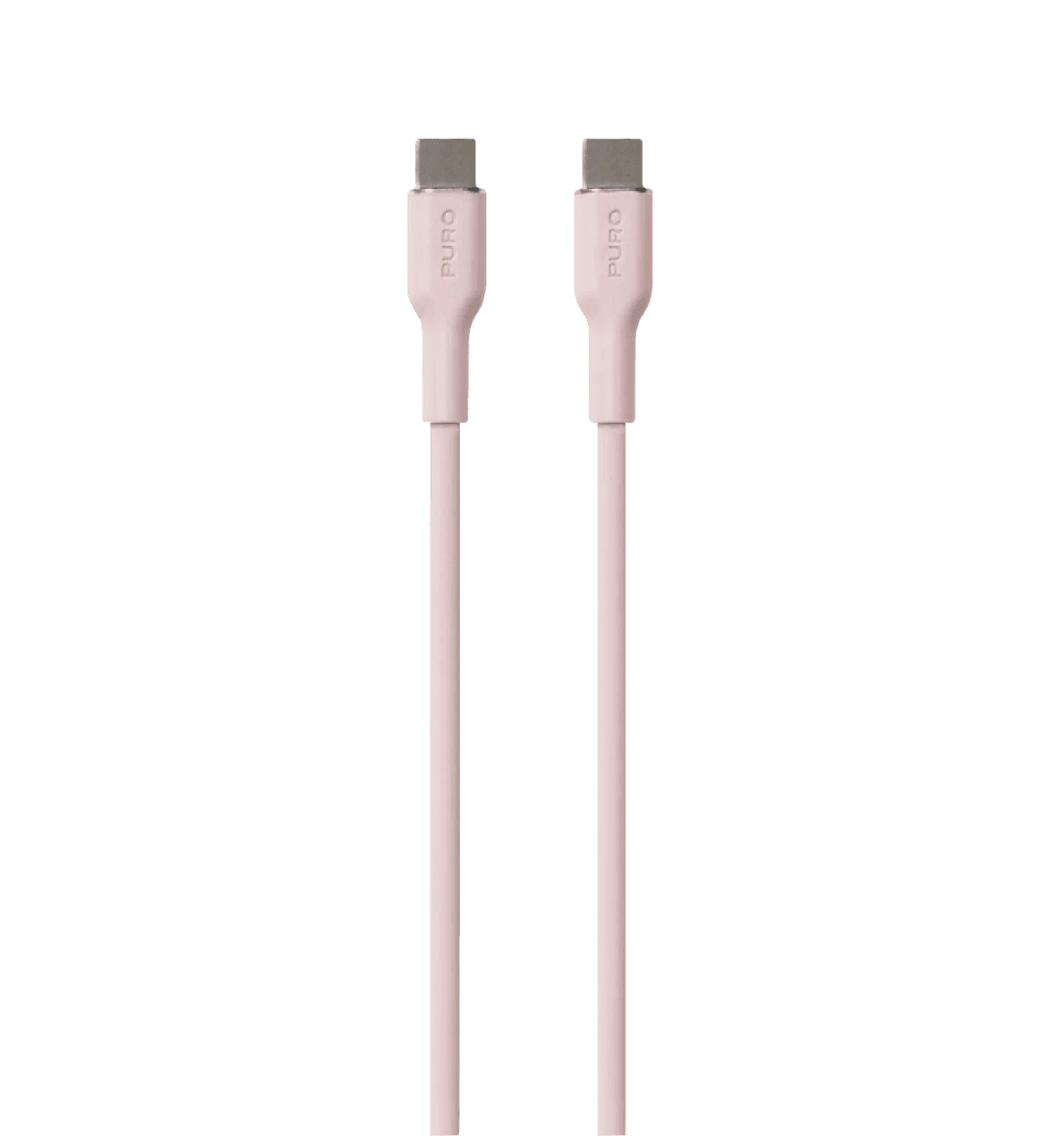 Зарядный кабель Puro Soft Cable USB-C to USB-C 1.5m, pink PUUSBCUSBCICONROSE