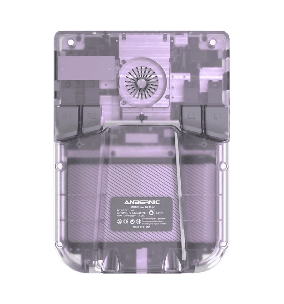 Портативна ігрова консоль ANBERNIC RG405V (transparent purple)