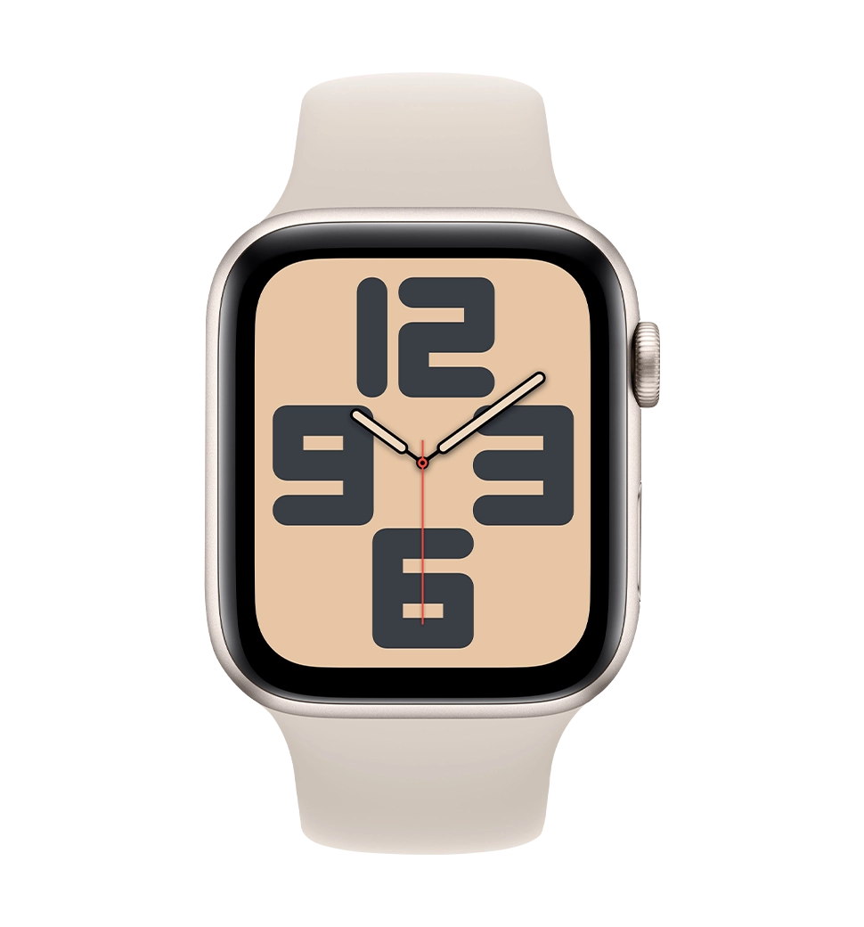 Смарт-годинник Apple Watch SE (gen 2) 2023 44mm Starlight Aluminum Case with Starlight Sport Band S/M (MRE43)