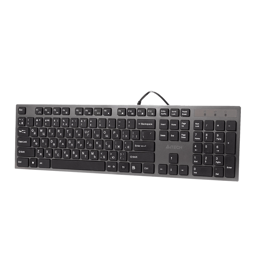 Клавіатура A4-Tech KV-300H USB, сіра,  X-Key + USB порт.