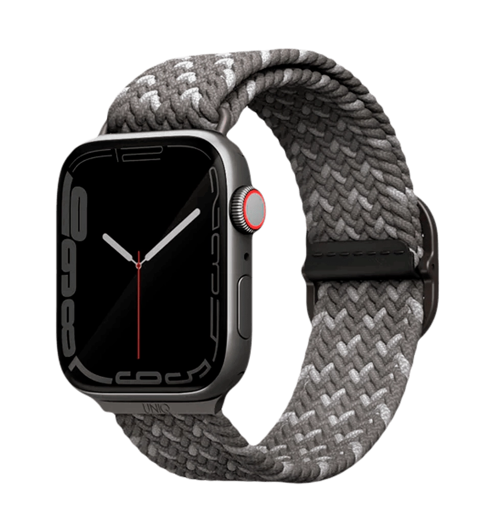 Ремешок Uniq Aspen Braided DE для Apple Watch 49 | 45 | 44 | 42 mm Pebble Grey (UNIQ-45MM-ASPDEPGRY)