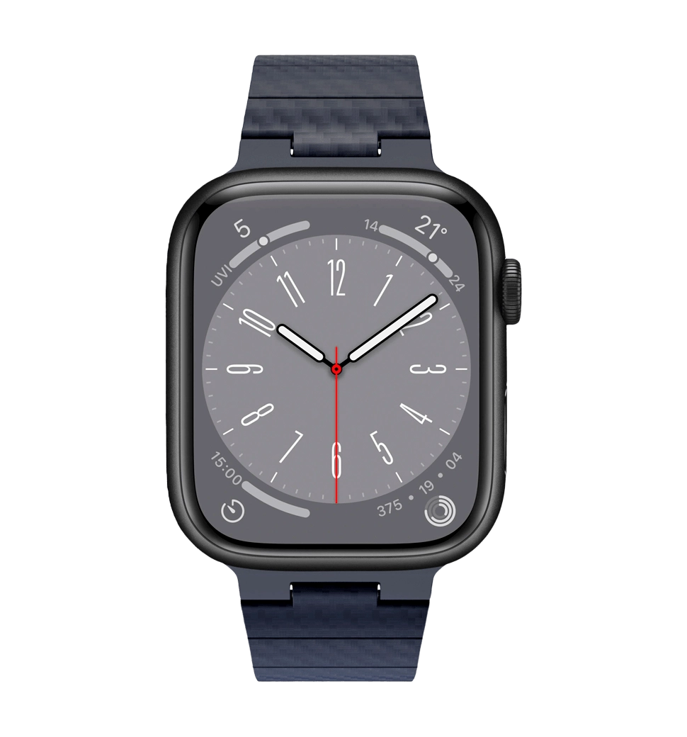 Ремешок Wiwu для Apple Watch 42/44/45/49mm Carbon Fiber pattern magnetic watch band Blue