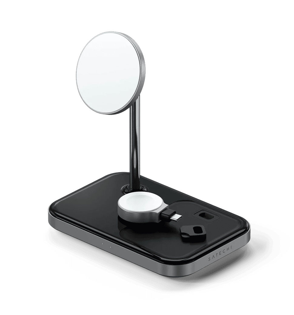Satechi Aluminum 3 in 1 Magnetic Wireless Charging Stand Space Gray (ST-WMCS3M)