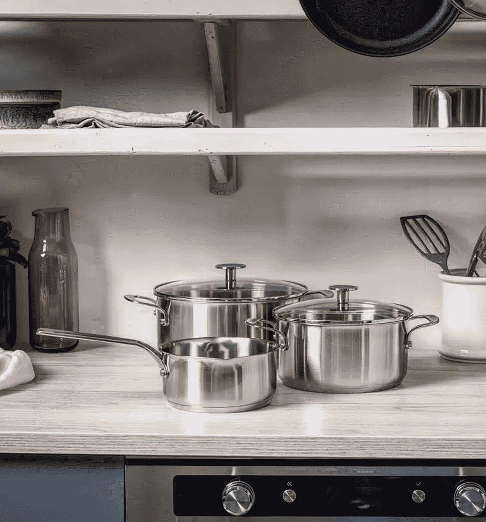 Набір посуду KitchenAid, 5 предметів, 16/20/24 см, 1,5/3,1/4,8 л  (CC005088-001)