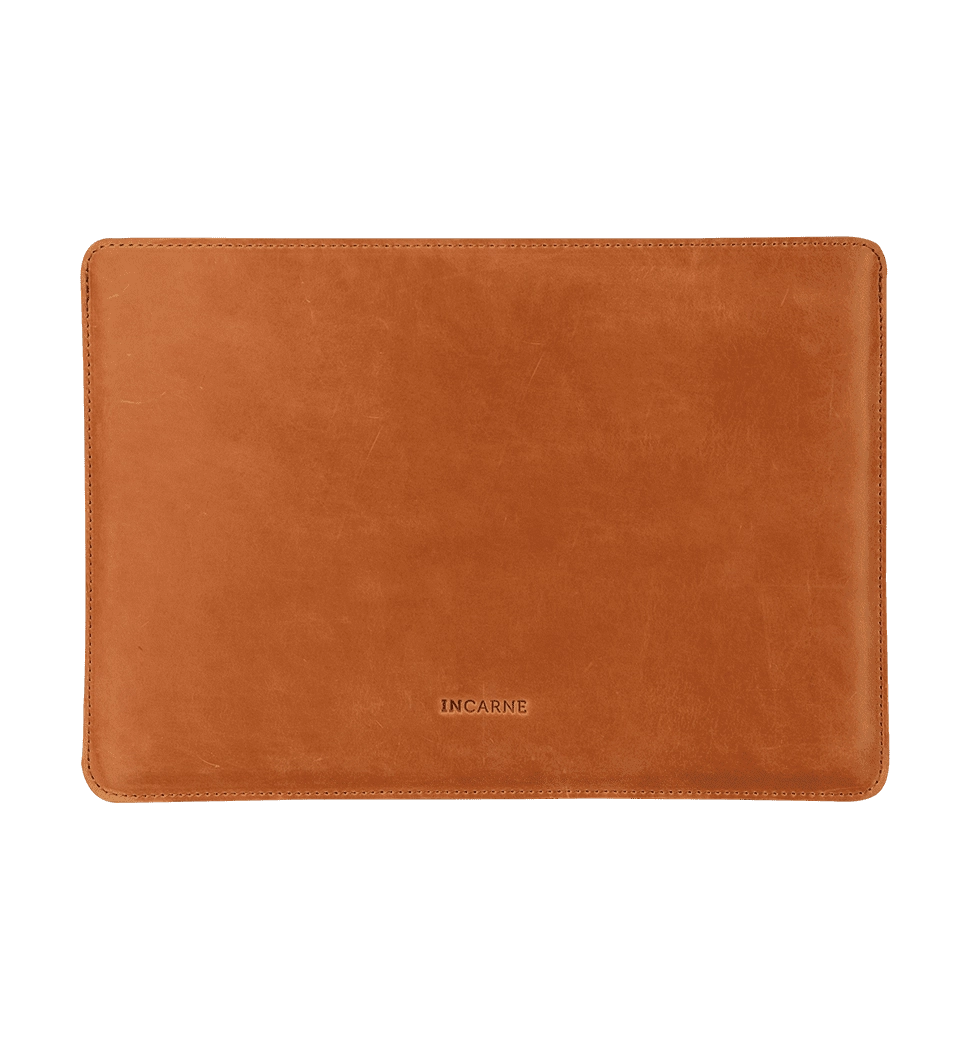 Шкіряний чохол INCARNE Gamma Plus MacBook Pro 16" 2019-2023 коньяк