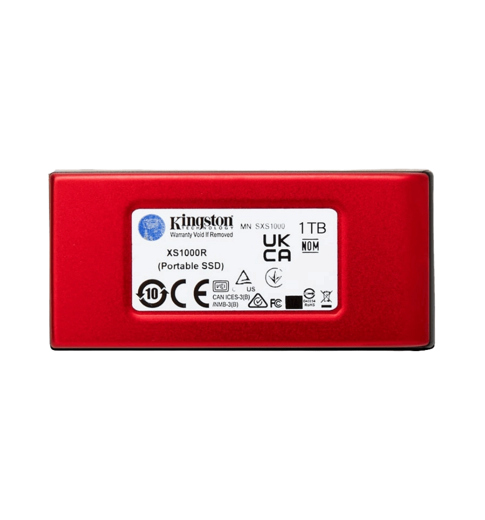 Kingston SSD 1TB XS1000 Red External USB 3.2 Gen 2 Portable Solid State Drive