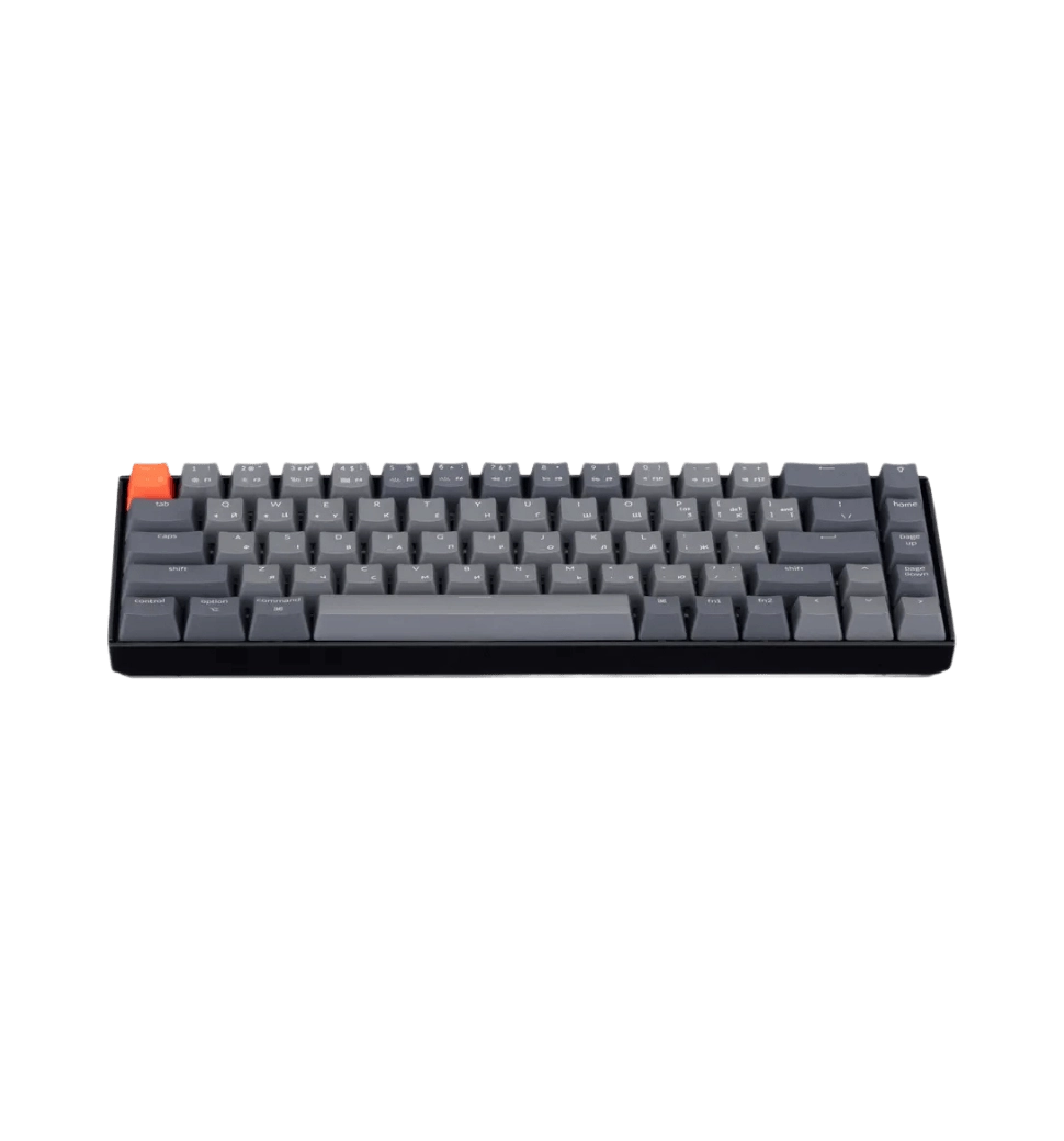 Клавиатура механическая Keychron K6 68Key, Gateron G Pro Red, Hot-swap, BT/USB-A, EN/UKR, RGB, чорний