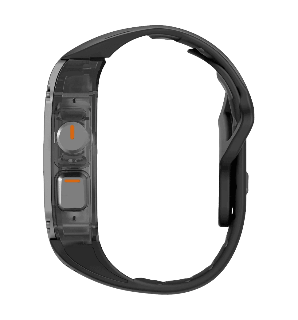 Ремінець AULUMU Titanium Cover+Black Band  titanium+ white A01-TI-BK