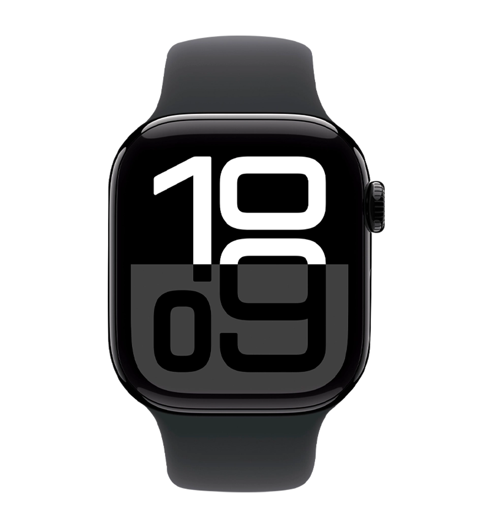 Apple Watch S10 46mm Jet Black Al Case w Blk Sp Band M/L (MWWQ3) БУ