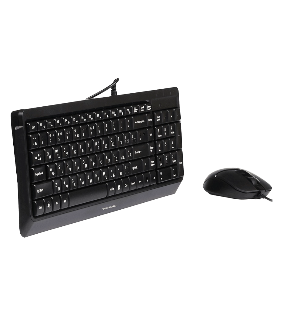 A4Tech Fstyler F1512 , комплект дротовий клавіатура з мишою, USB, чорний колір
