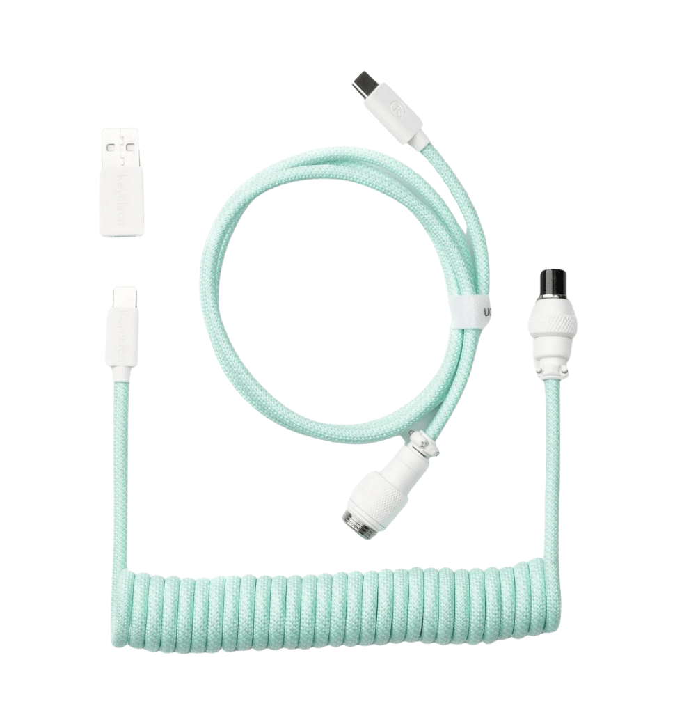 Кабель USB-A/USB-C > USB-C заряджання/синхронізації Keychron, 1.36м, Type-C, Coiled Aviator, м'ятний
