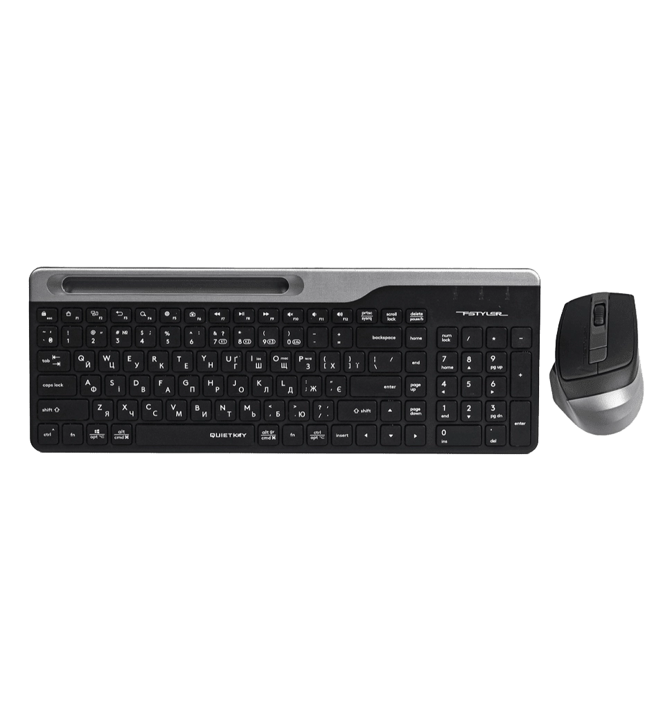 Комплект A4Tech Fstyler FB2535C клавіатура з мишою , USB, колір димчато-сірий