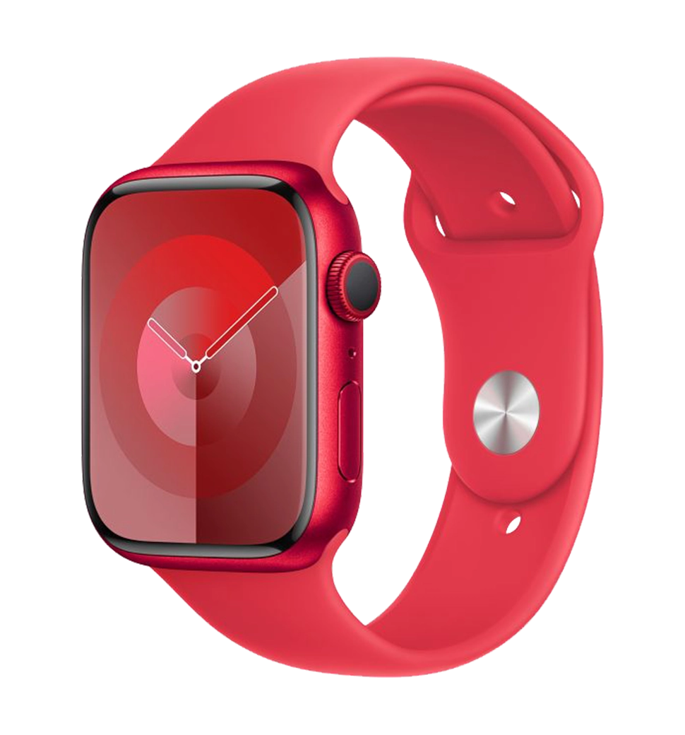 Apple Watch Series 9 41mm PRODUCT RED Aluminum Case with PRODUCT RED Sport Band S M MRXG3
